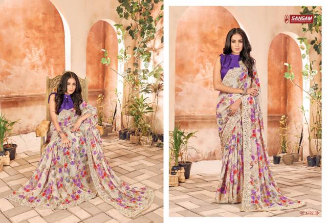 Sangam Nirvana Casual Wear Georgette Printed Designer Saree Collection